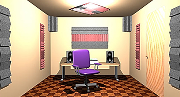 Auralex ALpha DST studio set purple