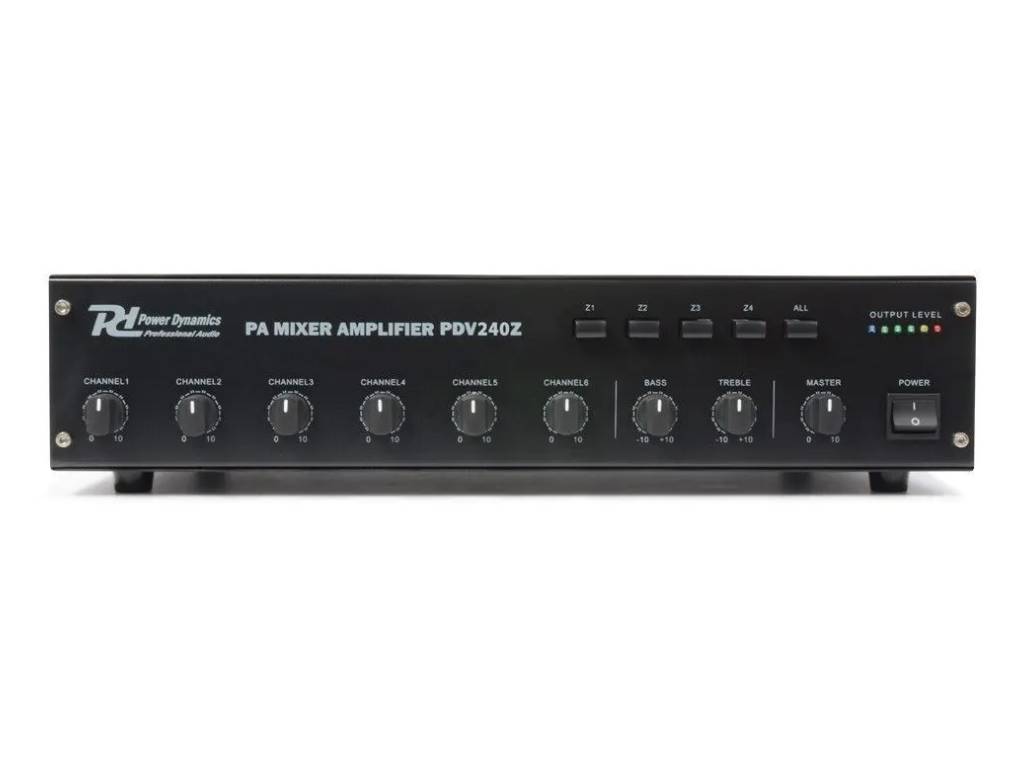 Power Dynamics PDV240Z 240W/100V 4-Zone Versterker