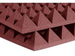 Auralex Studiofoam Pyramids 4 inch halfsize bordeaux