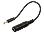 Valueline Jack stereo audio adapter cable 3.5 mm male - 6.35 mm female 0.20 m 