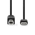 Nedis USB-B naar USB-C USB 2.0 Kabel 1m