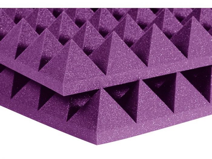 Auralex Studiofoam Pyramids 4 inch halfsize paars