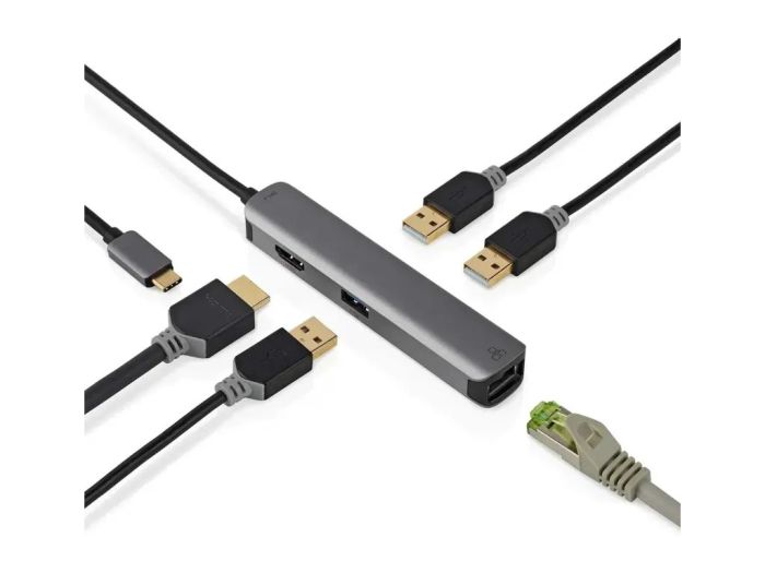 Nedis USB-Hub (1x USB-C M, UTP, HDMI, 3x USB-A F) Main