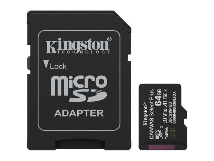 Kingston 64GB microSDXC Canvas Select+ Gen 3 Voorkant