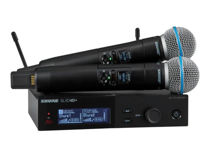 Shure SLX-D+ Dual Set met Beta58A BE Set Hero Shot