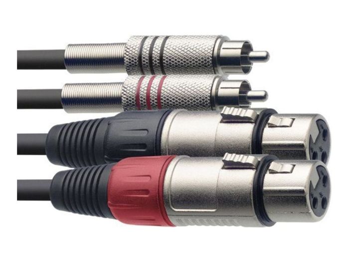 Stagg STC060CMXF XLR female naar RCA male stereo Main
