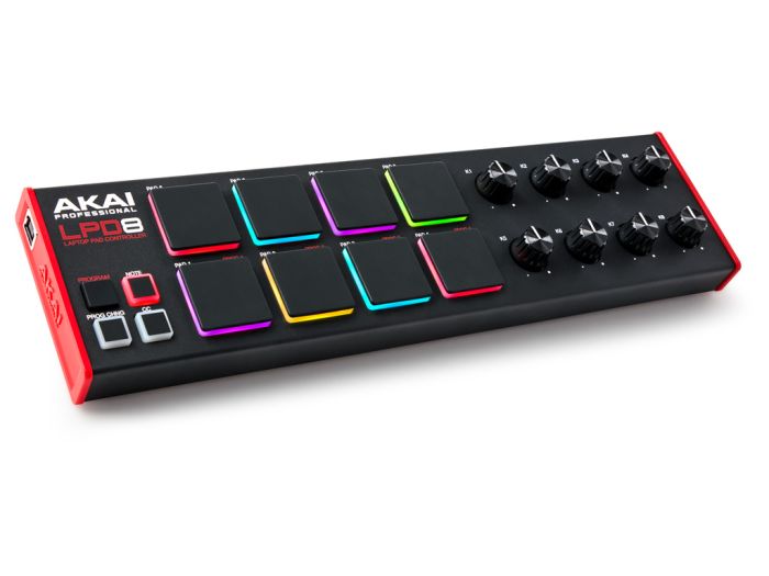 Akai LPD8 MKII Vooraanzicht Rechts