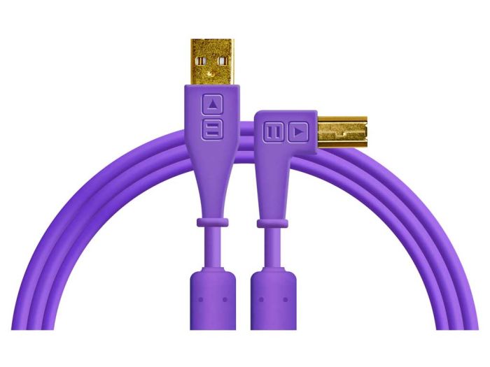 Chroma Cables USB-A to USB-B 1.5m Purple Angled