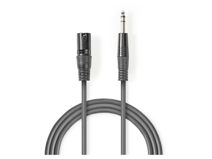 Nedis XLR M - Jack TRS 3m