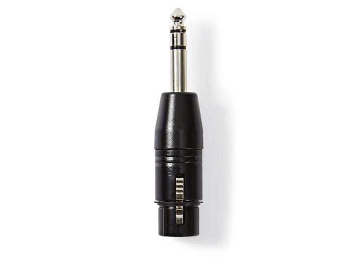 Nedis COTP15941BK Xlr-adapter Stereo Xlr 3-pins Female - 6,35 Mm Male Zwart