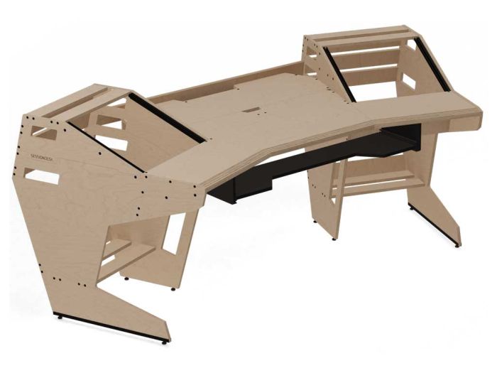 Sessiondesk Gustav 2 Birch with Key Medium Zijkant