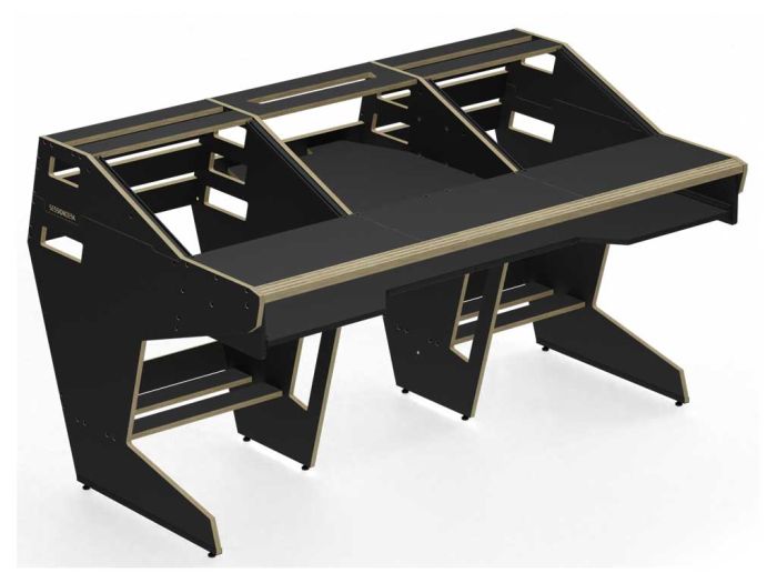 Sessiondesk Oktav 2 Matte Black with Key Big Zijkant