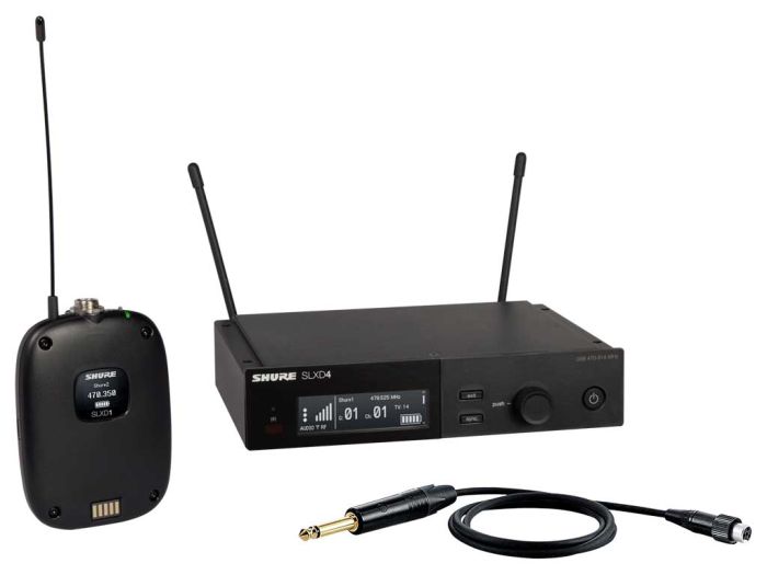 Shure SLX-D Bodypack Systeem met WA305 kabel