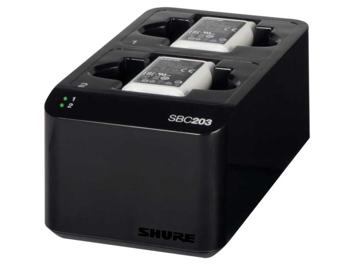 Shure SLX-D Dubbele Acculader met accus