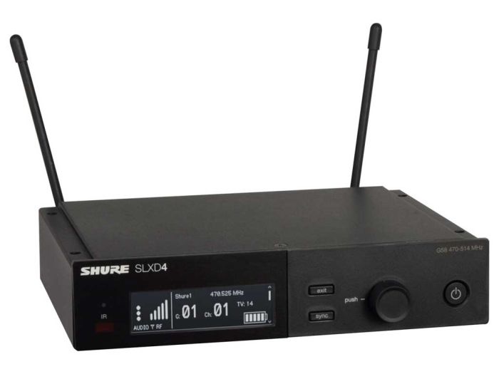 Shure SLXD4 angled left
