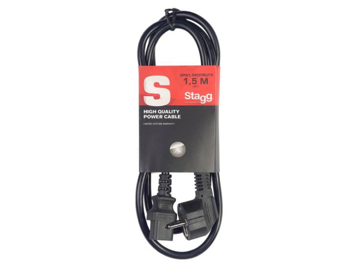 Stagg SPW1,5IECFPEU15 1,5m schuko voedingskabel