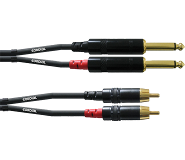Cordial CFU 6 PC adapterkabel Tulp M-Jack M stereo 6m