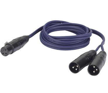 DAP Audio adapterkabel 1x XLR Female - 2x XLR Male