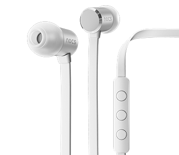 Nocs NS500 Aluminum zilver in-ear oordoppen voor Apple