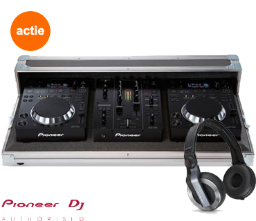 Pioneer DJ Set 2 x CDJ-350 + DJM-350 + flightcase + HDJ-500