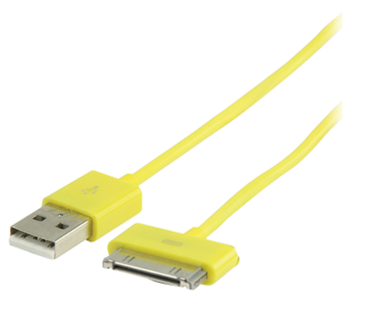 Valueline iPhone kabel geel 1 meter