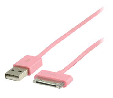 Valueline iPhone kabel roze 1 meter