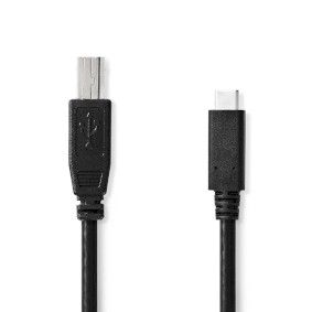 Nedis USB-B naar USB-C USB 2.0 Kabel 1m