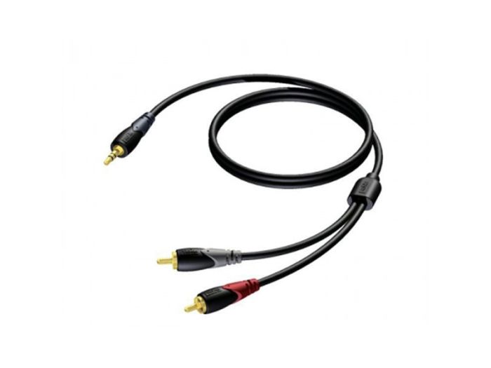Procab CLA711 mini-jack naar RCA verloopkabel 3 meter