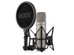Rode NT1 5th Gen Silver main angle with shockmount
