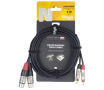 Stagg NTC3CMXFR adapterkabel Deluxe RCA M naar XLR F 3m
