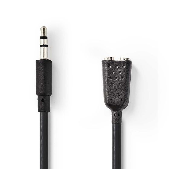 Nedis Minijack M naar 2x Minijack F splitkabel