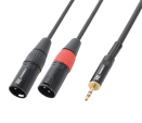 PowerDynamics cable 2 x XLR Male - 3,5mm stereo 6m