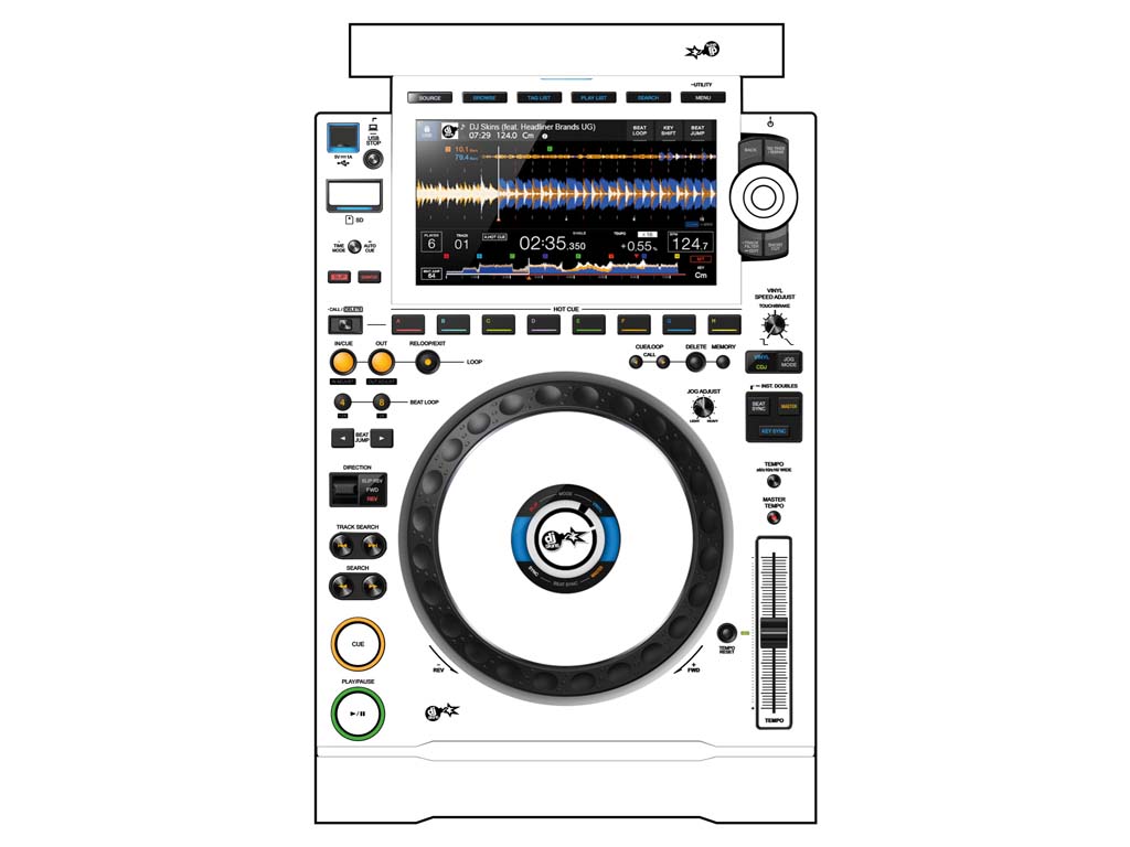 DJ-Skins Pioneer CDJ-3000 White