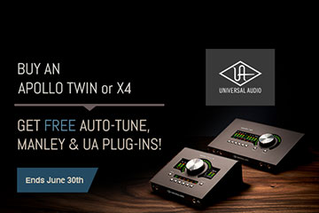 Gratis Auto-Tune, Manley en UA plug-ins bij aanschaf van een Apollo x4 of Apollo Twin interface!