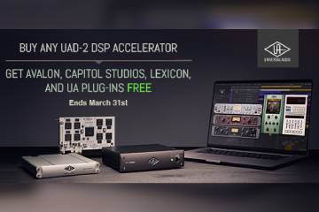 Koop een UAD-2 DSP-kaart en krijg nu de nieuwste plug-ins van Avalon, Capitol Studios, Lexicon en UA GRATIS!
