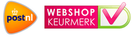 Wij verzenden met PostNL en zijn aangesloten bij Webshop Keurmerk