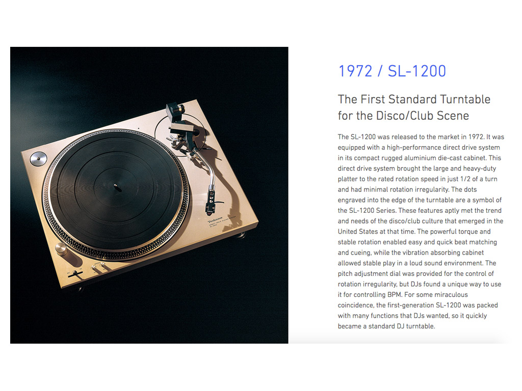 De eerste SL-1200 uit 1972